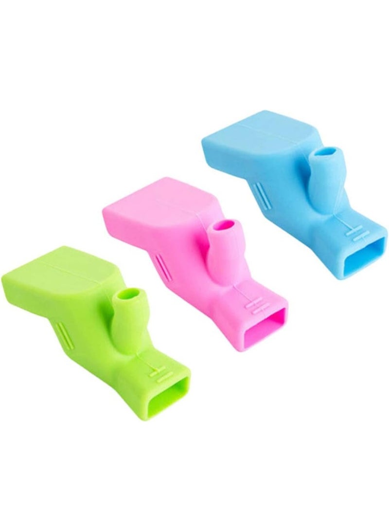 3pc kitchen sink faucet extender, rubber elastic nozzle, faucet bathroom accessory extender - Image 1